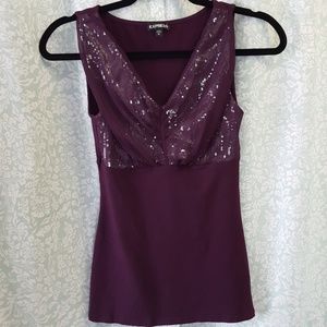 Express purple tank top